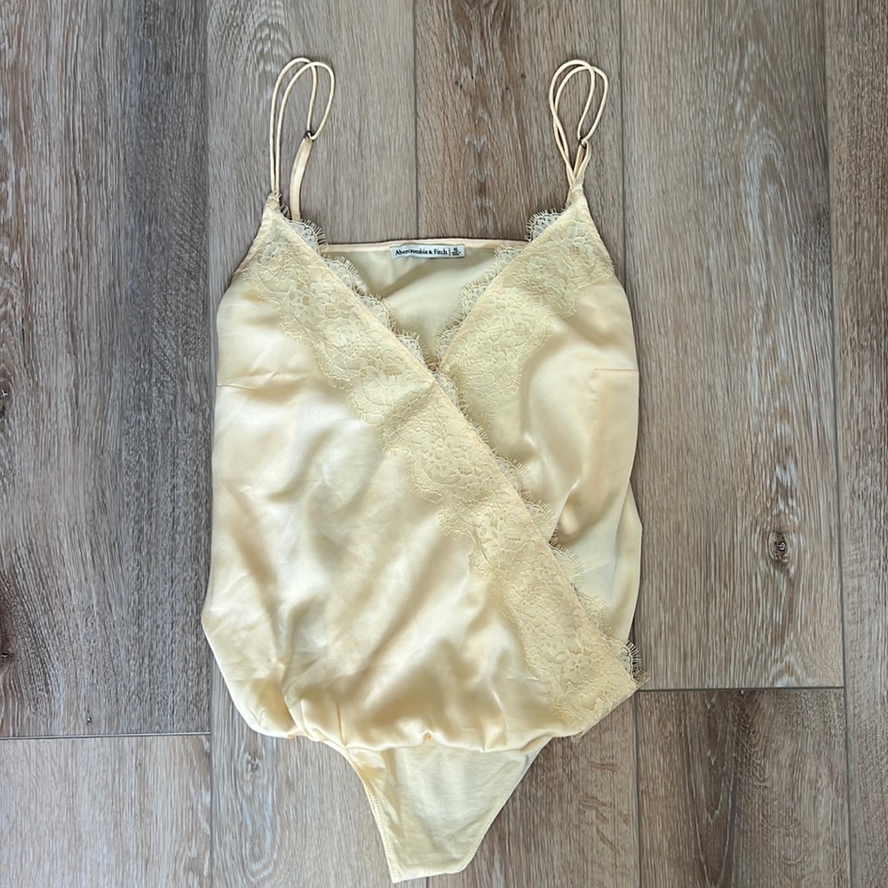Abercrombie & Fitch Satin Lace Bodysuit